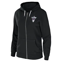 Sweat à capuche WEAR by Erin Andrews noir Tennessee Titans en molleton éponge entièrement zippé pour femme