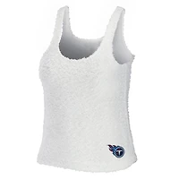 WEAR by Erin Andrews Ensemble de nuit avec débardeur et pantalon confortables à encolure dégagée Tennessee Titans crème pour femmes