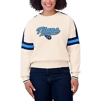 Pull à rayures crème Tennessee Titans pour femme WEAR by Erin Andrews