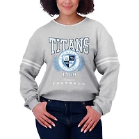 Sweat-shirt court gris chiné Tennessee Titans pour femme WEAR by Erin Andrews