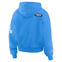 Sweat à capuche zippé bleu clair patch Tennessee Titans pour femme WEAR by Erin Andrews