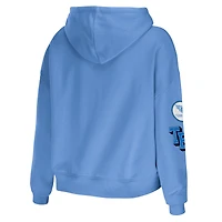 Sweat à capuche court et modeste grande taille bleu clair Tennessee Titans pour femme WEAR by Erin Andrews
