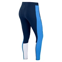 Women's WEAR by Erin Andrews Navy/Light Blue Tennessee Titans Color-Block Leggings