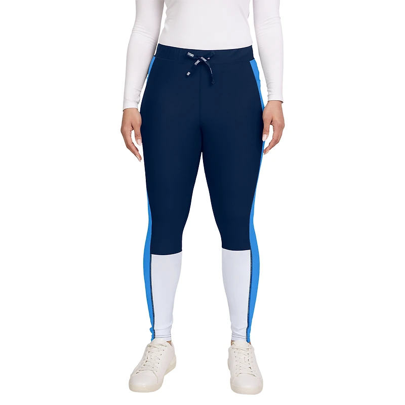 Women's WEAR by Erin Andrews Navy/Light Blue Tennessee Titans Color-Block Leggings