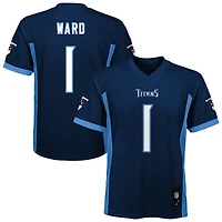 Maillot de joueur réplique bleu marine Cameron Ward des Titans du Tennessee