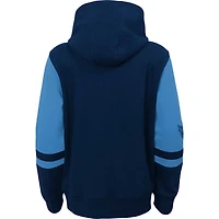 Youth Navy Tennessee Titans Colorblock Full-Zip Hoodie