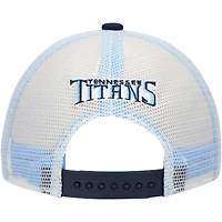 Youth Navy Tennessee Titans Core Lockup Trucker Adjustable Hat