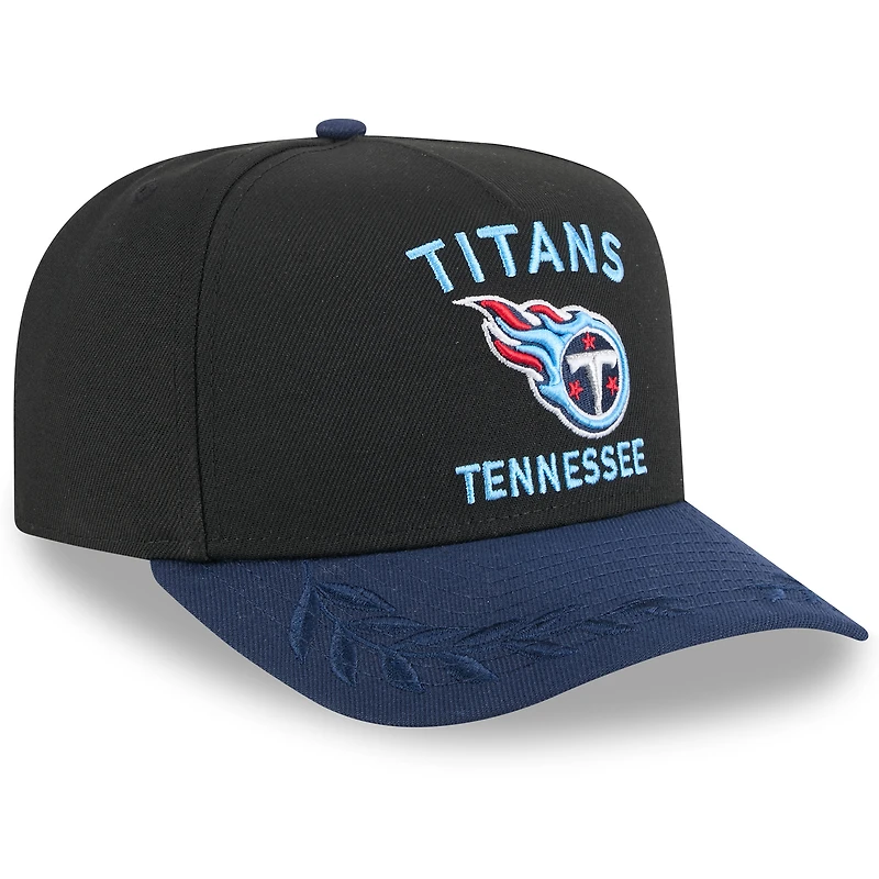 Youth New Era  Black/Navy Tennessee Titans 2025 NFL Draft A-Frame 9FIFTY Snapback Hat