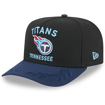 Youth New Era  Black/Navy Tennessee Titans 2025 NFL Draft A-Frame 9FIFTY Snapback Hat