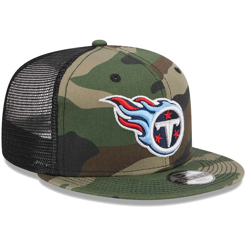Casquette New Era Camo Tennessee Titans Main Trucker 9FIFTY Snapback pour jeune