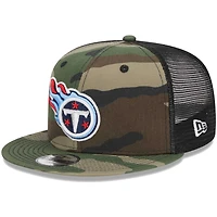Casquette New Era Camo Tennessee Titans Main Trucker 9FIFTY Snapback pour jeune