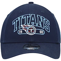 Casquette réglable bleu marine Tennessee Titans Outline 9FORTY pour jeune