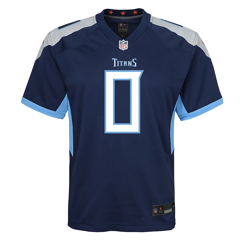 Maillot de match Nike Calvin Ridley bleu marine des Titans du Tennessee pour jeunes
