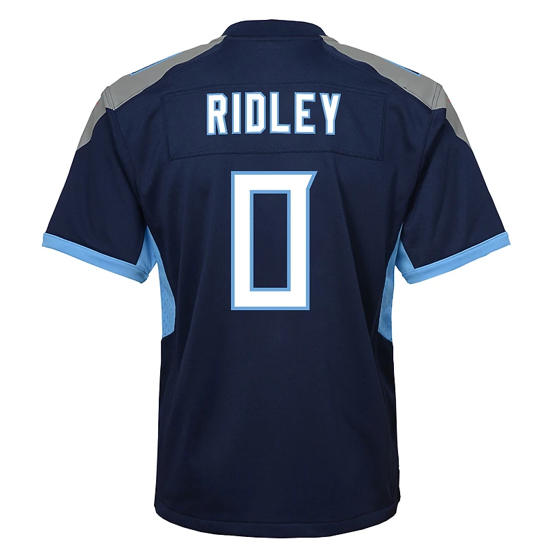 Maillot de match Nike Calvin Ridley bleu marine des Titans du Tennessee pour jeunes