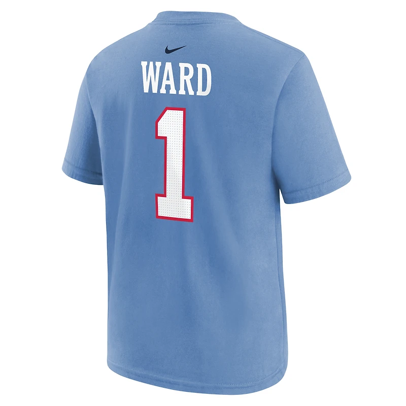Youth Nike Cameron Ward Light Blue Tennessee Titans Name & Number T-Shirt