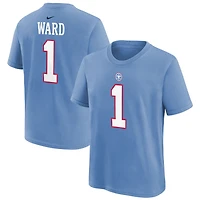Youth Nike Cameron Ward Light Blue Tennessee Titans Name & Number T-Shirt