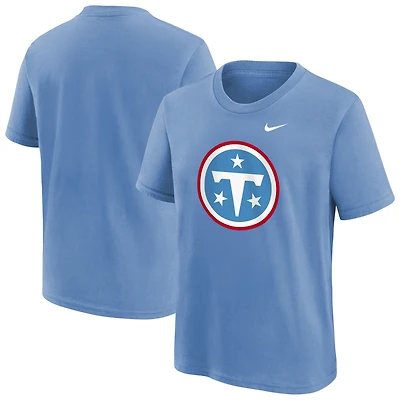 T-shirt Nike bleu clair pour enfant avec logo des Tennessee Titans