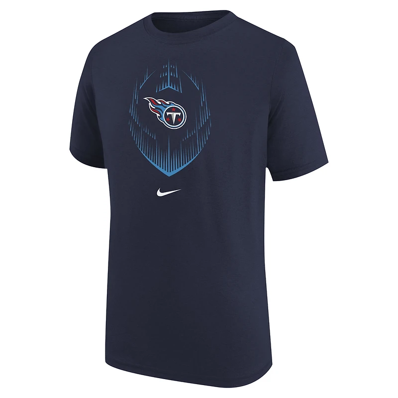 T-shirt Nike bleu marine Tennessee Titans Legend Icon pour jeunes