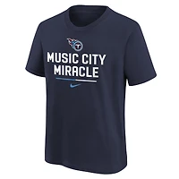 T-shirt à slogan de l'équipe des Titans du Tennessee Nike pour jeune, bleu marine
