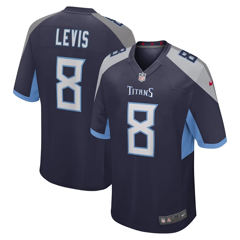 Maillot Nike Will Levis bleu marine pour jeune des Titans du Tennessee