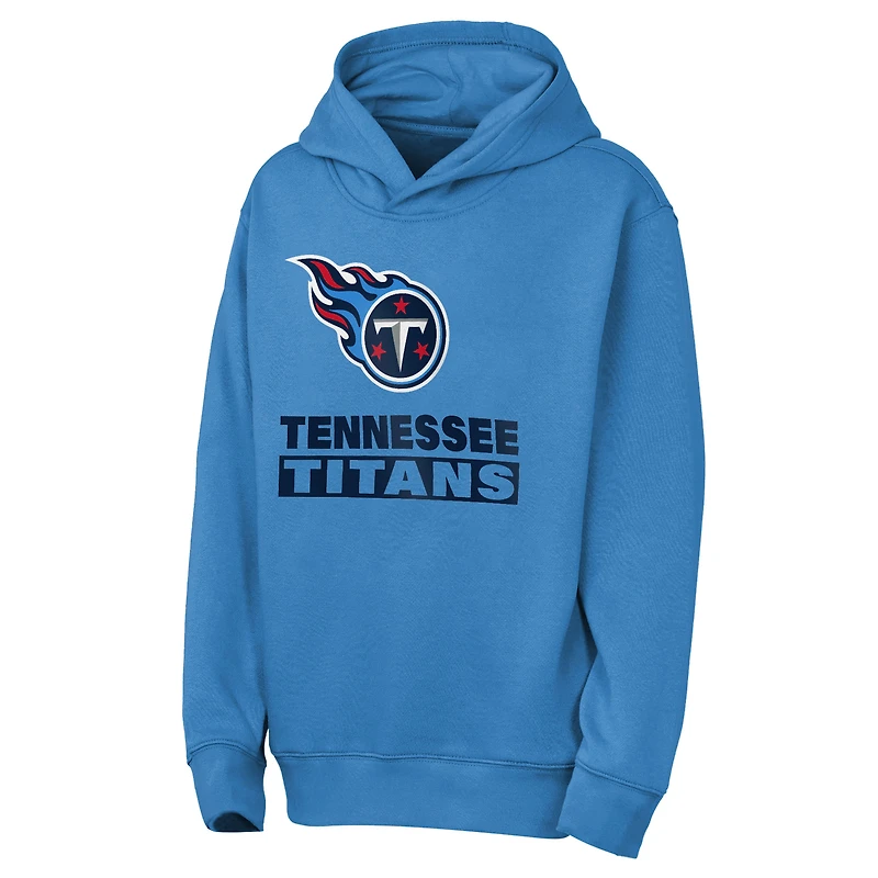 Youth Outerstuff Light Blue Tennessee Titans Back to Basics Hoodie