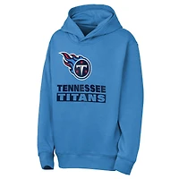Youth Outerstuff  Light Blue Tennessee Titans Back to Basics Hoodie