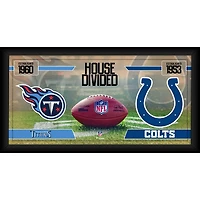 Collage de football encadré 10" x 20" des Titans du Tennessee contre les Colts d'Indianapolis