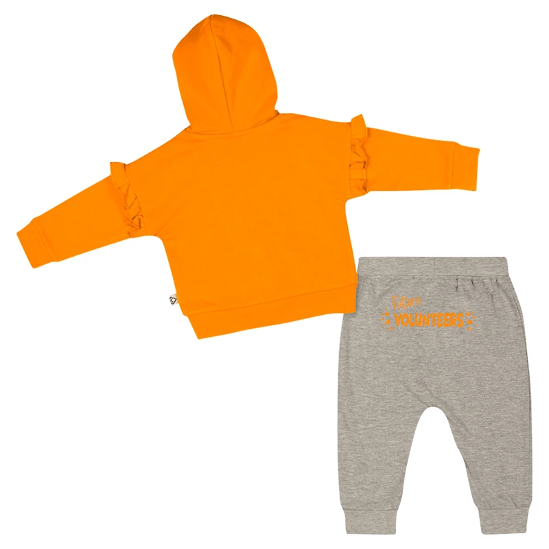 Girls Infant Colosseum Tennessee Orange Volunteers Patches Fleece Pullover Hoodie and Pants Set
