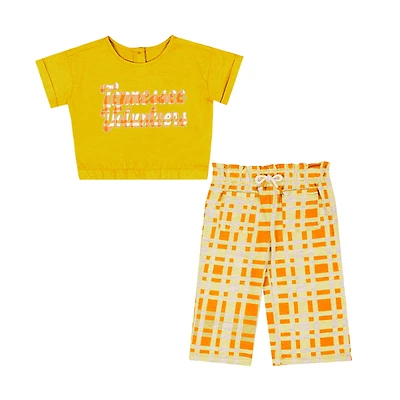 Girls Infant Colosseum Tennessee Orange Volunteers Sky Castle Two-Piece T-Shirt and Pants Set