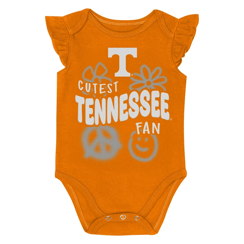 Ensemble deux pièces pour nouveau-né et nourrisson fille Tennessee Volunteers Little Sunshine Orange/Blanc