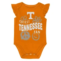 Ensemble deux pièces pour nouveau-né et nourrisson fille Tennessee Volunteers Little Sunshine Orange/Blanc