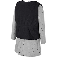 Ensemble gilet et robe pour filles Colosseum Tennessee Volunteers Meowing Noir