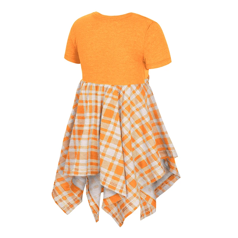 Robe à carreaux Marceline orange pour filles Colosseum Tennessee Volunteers
