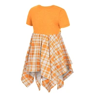 Robe à carreaux Marceline orange pour filles Colosseum Tennessee Volunteers