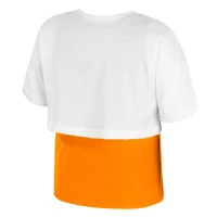 Girl's Youth Colosseum  White Tennessee Volunteers Gale Cropped 2Fer Top