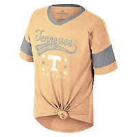 Girls Youth Colosseum  Tennessee Orange Volunteers Frontier Tie Front T-Shirt