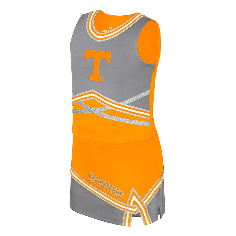 Ensemble deux pièces pour les cheerleaders du Lollipop Park des volontaires Tennessee Orange Youth Colosseum