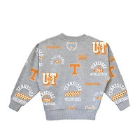 Girls Youth Gameday Couture  Heather Gray Tennessee Volunteers Always On Repeat Pullover Sweatshirt