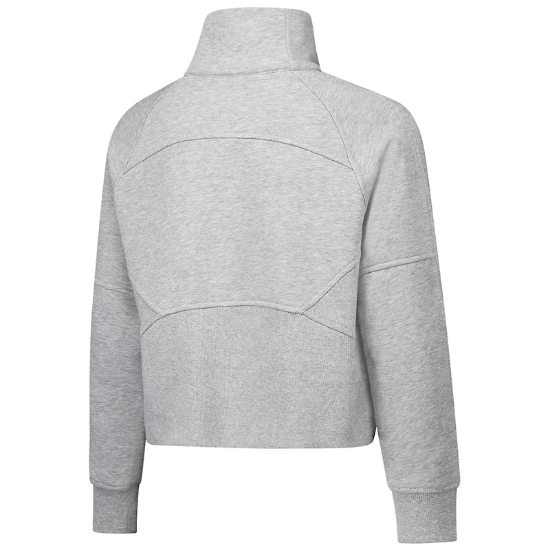 Sweat-shirt court en polaire à demi-zip gris pour jeunes filles, Tennessee Volunteers Dawn
