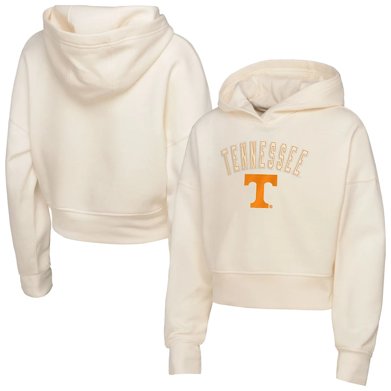 Sweat à capuche court surdimensionné Blitz pour fille Outerstuff Cream Tennessee Volunteers