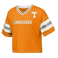 T-shirt à col en V pour jeunes filles Outerstuff Tennessee Orange Volunteers Gridiron Jersey