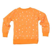 Girls Youth Wes & Willy  Tennessee Orange Volunteers Shimmer Star Reverse Sweatshirt