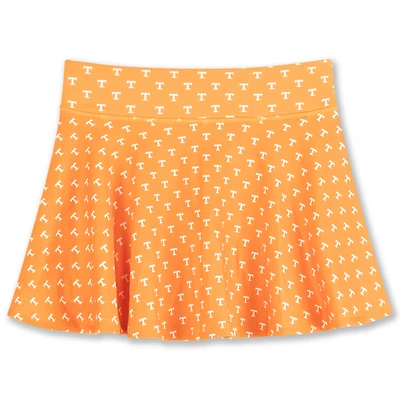 Girls Youth ZooZatz Tennessee Orange Volunteers All-Over Print Tennis Skort