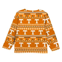 Infant & Newborn Outerstuff  Tennessee Orange Volunteers Ugly Sweater Pajama Set