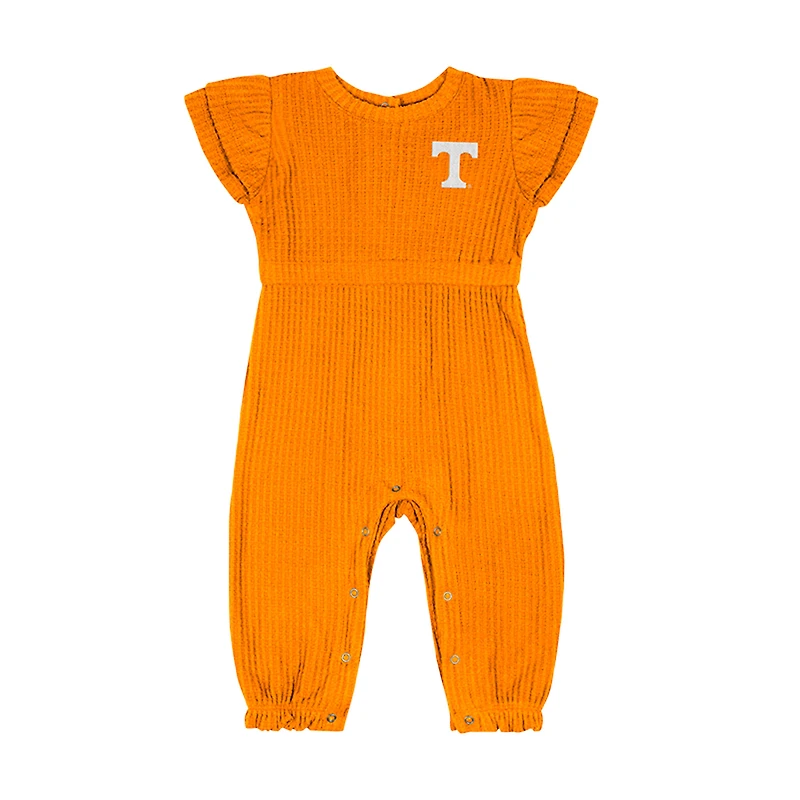 Infant Colosseum Tennessee Orange Volunteers Beautopia Waffle Knit Romper