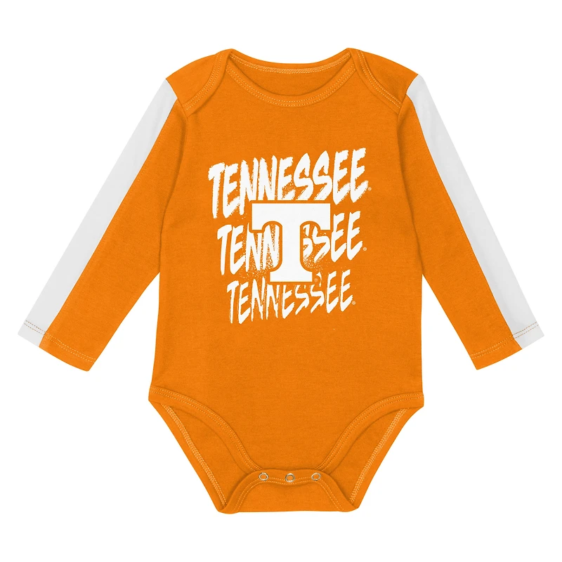 Ensemble 3 pièces pour bébé Outerstuff Tennessee Orange/Blanc Volunteers Double Down Body et pantalon