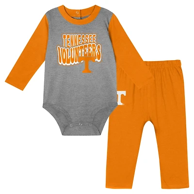 Infant Tennessee Orange Volunteers Double Up Long Sleeve Bodysuit & Pant Set