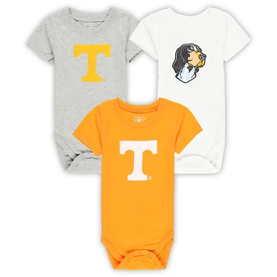 Infant Wes & Willy  Tennessee Volunteers Three-Pack Bodysuit Set