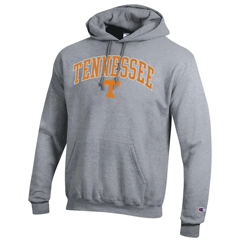 Men's Champion  Heather Gray Tennessee Volunteers Arch Over Logo Pullover Hoodie
