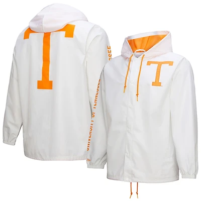 Veste à capuche boutons-pression blanche pour homme Mitchell & Ness Tennessee Volunteers Coaches